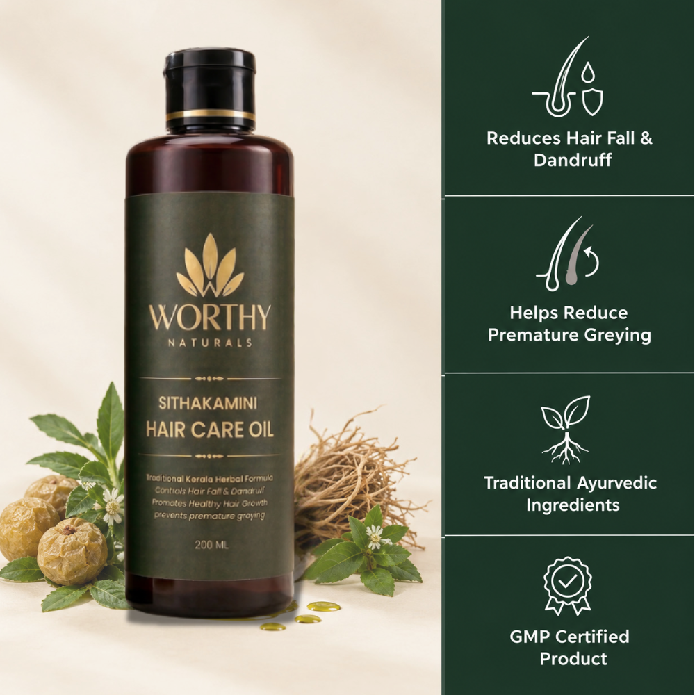 Sithakamini Hair Care Oil — 22-Herb Ayurvedic Formula