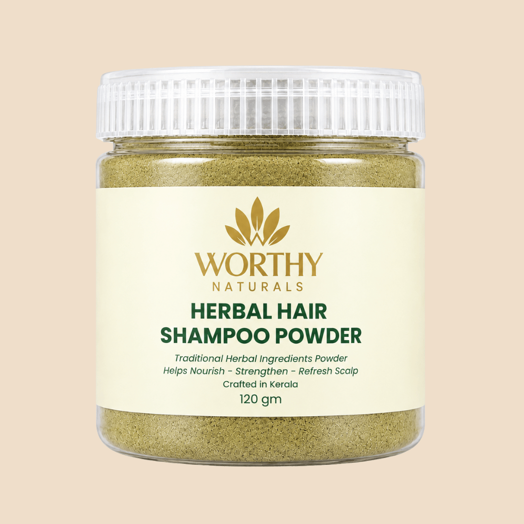 worthy naturals herbal hair shampoo powder for the healthy scalp and hair