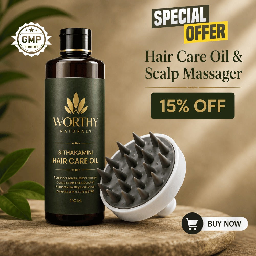 Hair Care Ritual Bundle — Sithakamini Hair Care Oil & Scalp Massager