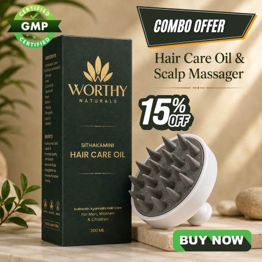 Hair Care Ritual Bundle — Sithakamini Hair Care Oil & Scalp Massager