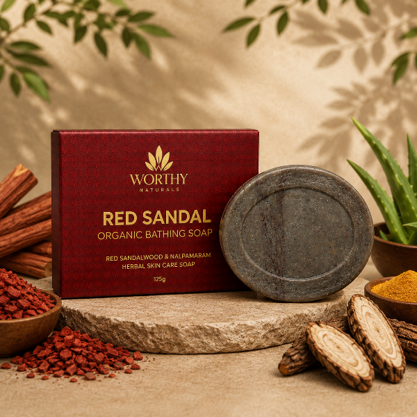 Red Sandal Organic Bathing Soap